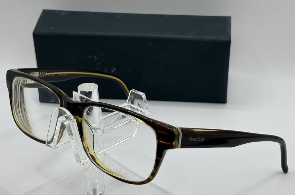 Perry Ellis Eyeglasses Rectangular Tortoise Brown Women 51mm